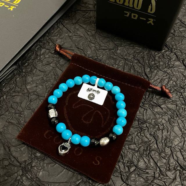 New arrival: Goro's Takahashi Goro blue glass bead bracelet. This premium versi