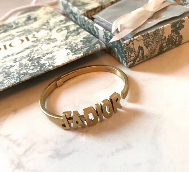 Dior's vintage open-letter Jadior bracelet is stunning no matter how you wear it