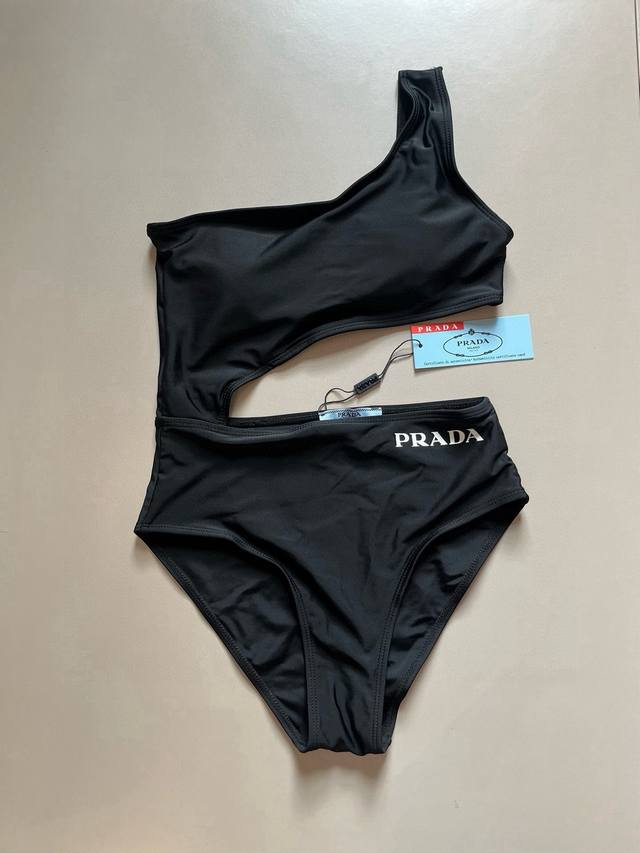 Prada's new one-piece swimsuit, with a sophisticated design, is suitable for a