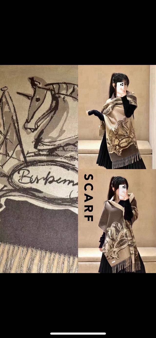 Burberry: Last year's War Horse scarf was incredibly sold out. This year's doub