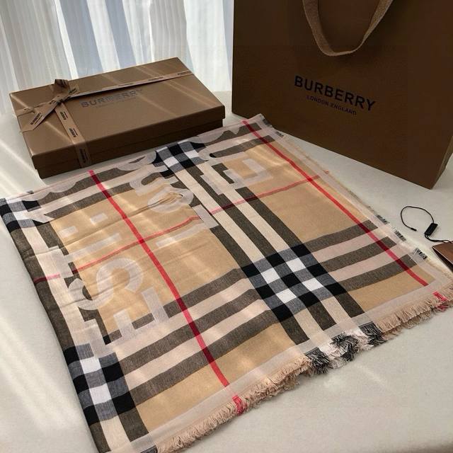 Burberry Double-sided Tassel Scarf Classic Signature Series Oversized Size: *220