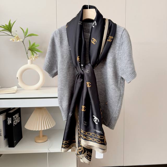 New arrival! This new satin long scarf is truly stunning and looks stunning whe