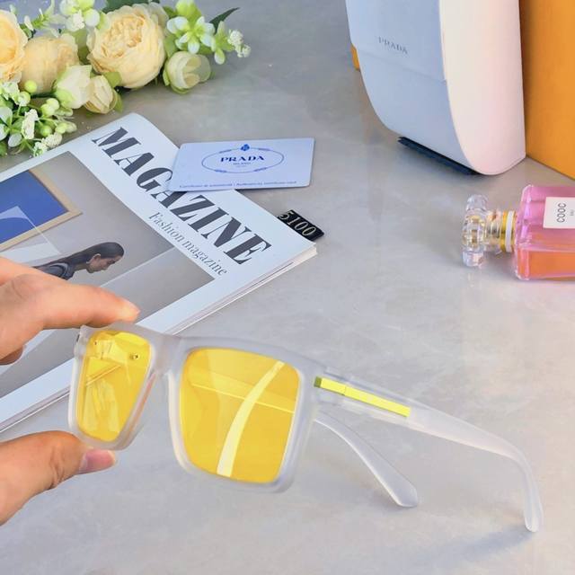 prad*Polarized square street style fashion new trendy brand sunglasses men's sun