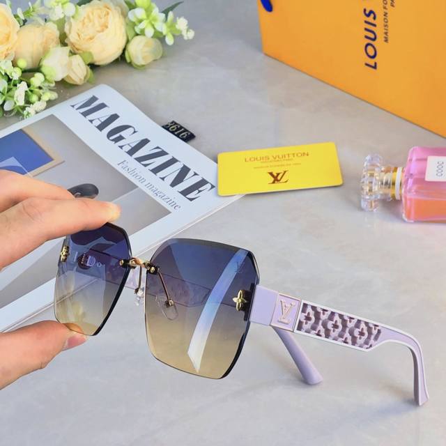 Louis Vuitto*2025 new nylon frameless trimmed light luxury high-end women's sung