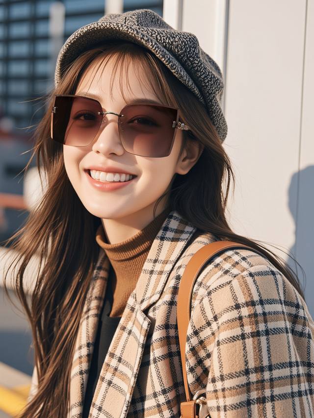 Nylon series Lv large frame sunglasses. Classic square frame design, suitable f