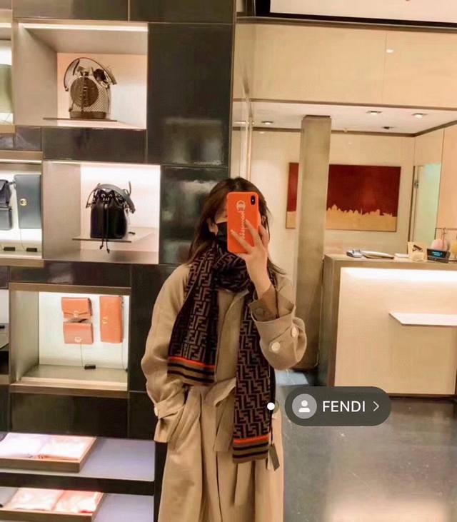 Fendi's classic Ff scarf. Fendi has always been on a tear, incredibly popular. T