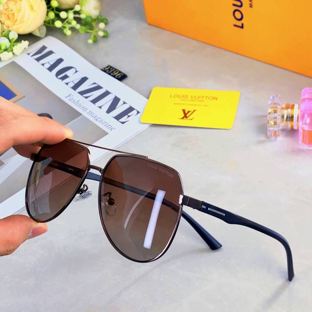 Louis Vuitto* Men's Sunglasses with Large Face, Trendy and Cool Design for Drivi