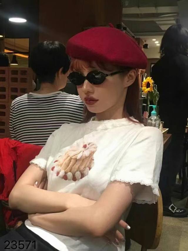 Miumi*Zhang Yuanying's same style tortoise shell frame nerd sunglasses retro lit