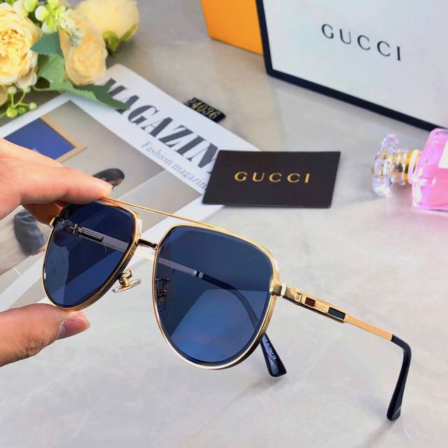 Gucc* Driving professional handsome high-end sunglasses fishing glasses men and