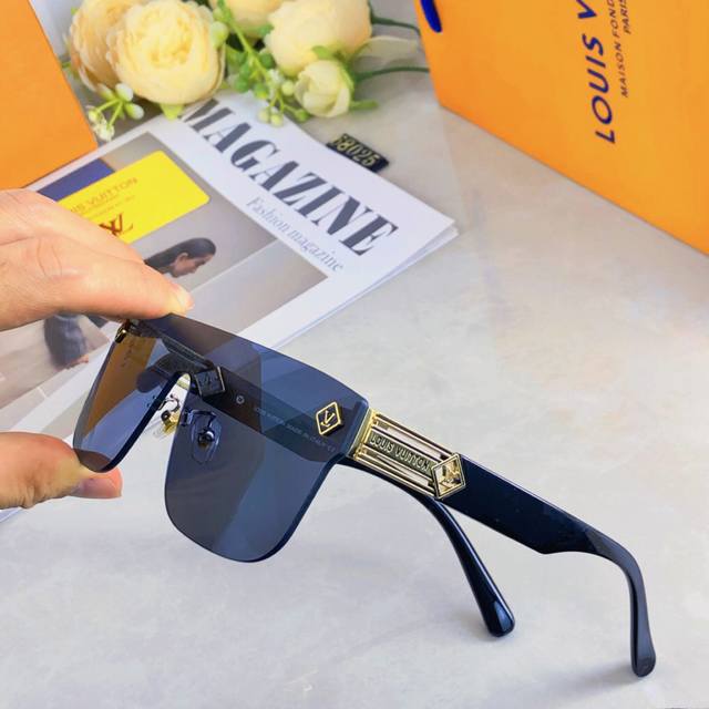 Louis Vuitto* fashionable new sunglasses, high quality, versatile, frameless, la