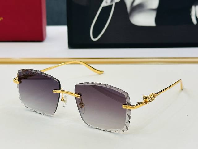Original Cartie* sunglasses Ct01591O Size: 57 mouth 17-142 Electroplating craft