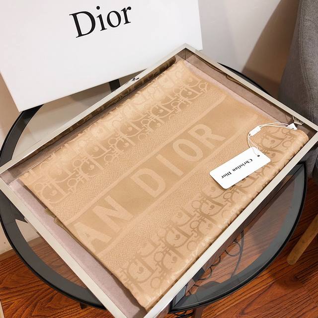 Popular Dior long scarf, Tencel cotton material, soft touch, classic pattern, f