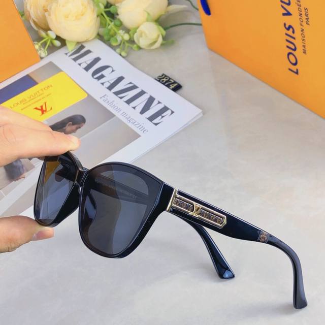 Louis Vuitto*European and American style French cat-eye sunglasses for women, tr