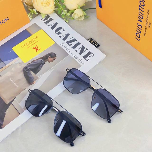 Louisvuitto*Aviator polarized sunglasses for men, fishing and driving, personali