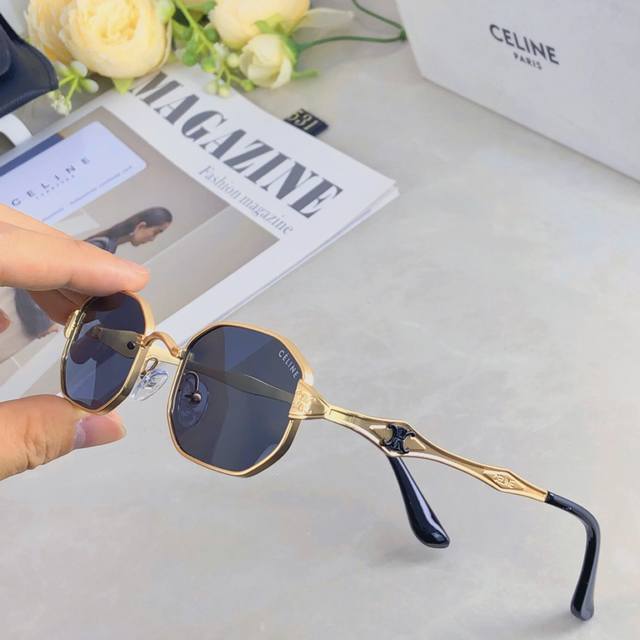 Celin* new retro sunglasses Korean version Instagram celebrity high-end photo-ta
