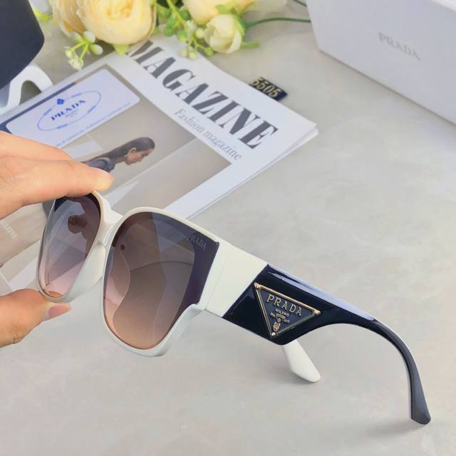 prad* inverted triangle big brand retro sunglasses high-end sunglasses women's p