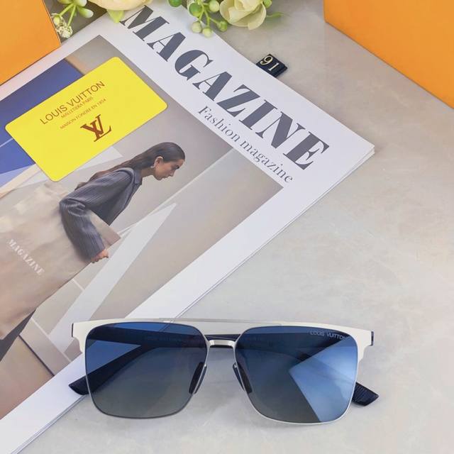 Louis Vuitto*2025 new men's square sunglasses fashionable and versatile casual s