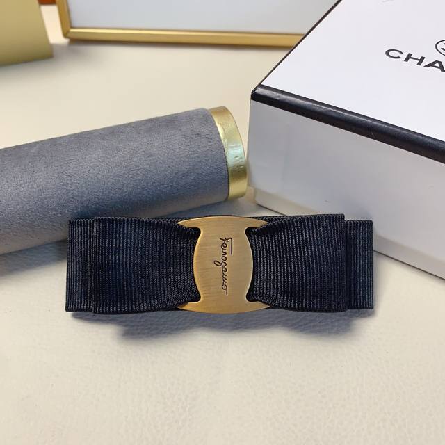 Ferragamo hairpin bow hairpin pressure clip spring clip temperament all-match l