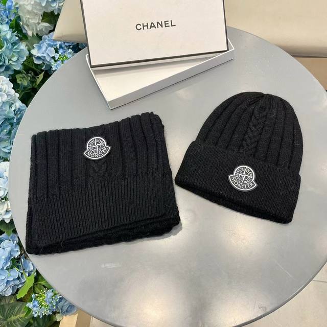 Mengkou. Wool hat set - classic hat set! Hat and scarf! Material: 70% wool, 30%