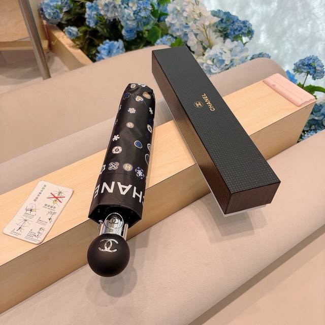Chanel's new tri-fold automatic folding umbrella is exquisitely crafted, stylish