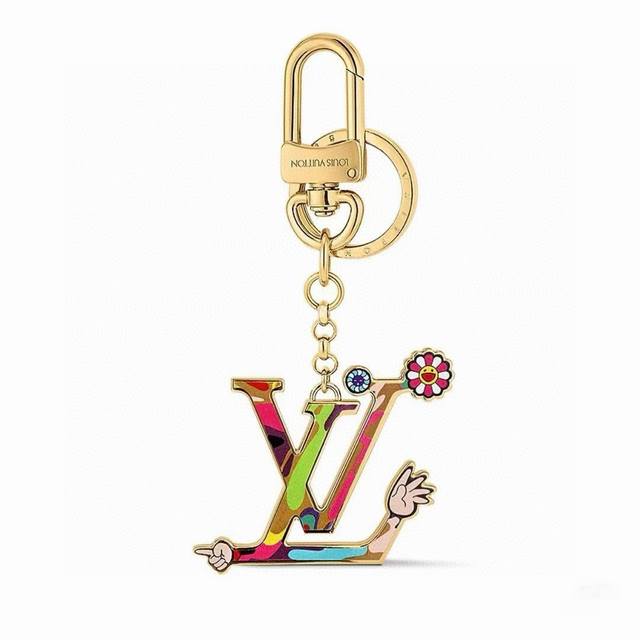 Lv Murakami Keychain Bag Charm Lv x Tm Lv Iconic Superflat Keychain Louis Vuitto