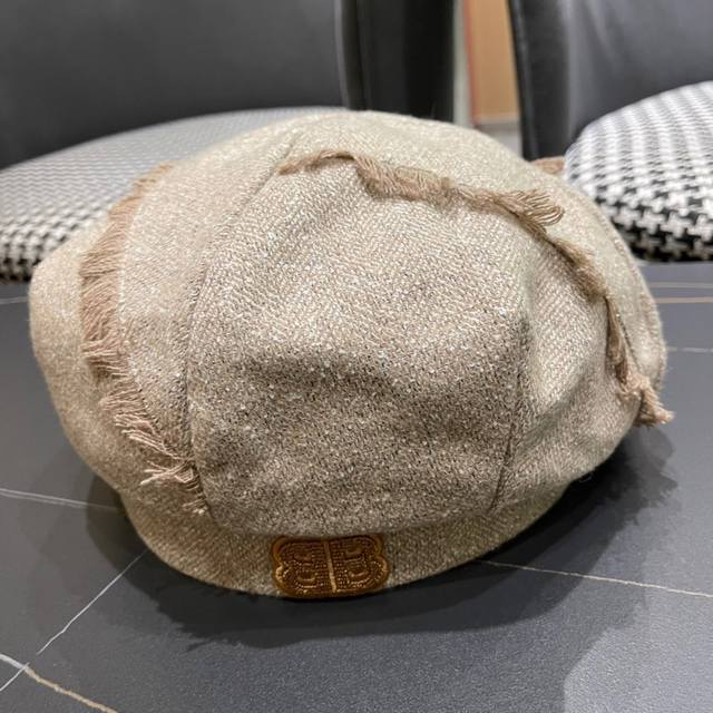 Balenciaga early autumn new beret, pumpkin hat, autumn and winter new painter b