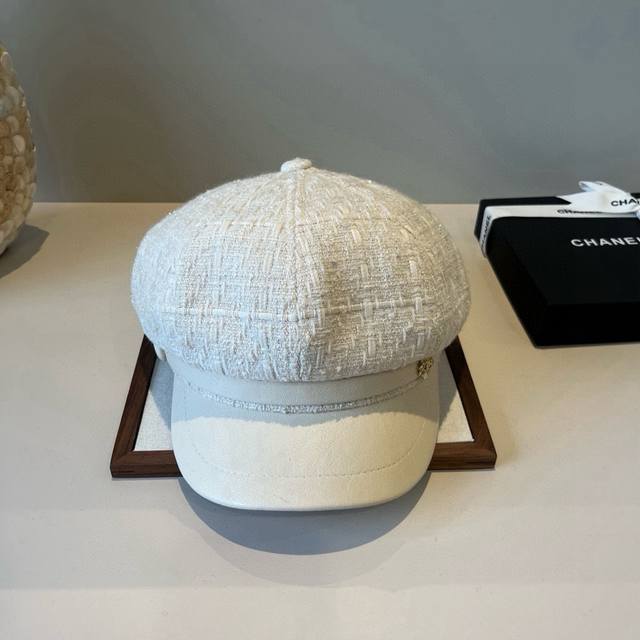 Chanel painter hat, peaked military cap, head circumference 57cm