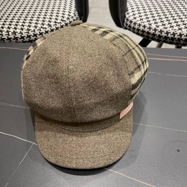 Loewe Loewe octagonal beret women's new autumn and winter Korean newsboy cap fa