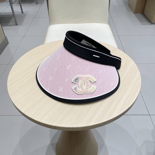 Chanel sun hat women's summer fashion wide brim sun protection hollow top hat Ko