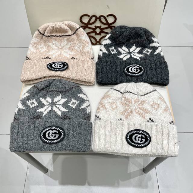 Gucci Gucci Fell Island style knitted hat autumn and winter earmuffs cashmere wa