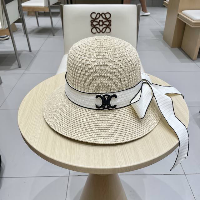 Celien new straw hat, bowler hat, head circumference 57cm