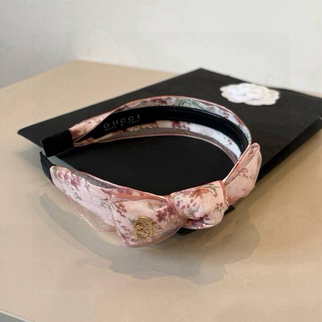 Gucci 2025 new floral headband, bow headband