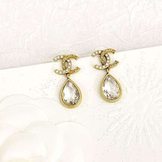 Chanel earrings are hot sellers! New arrival! Chan 24 distressed vintage gold d