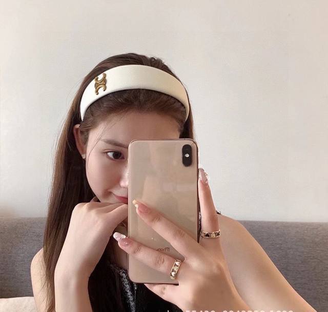 with packaging Celine's new lychee-textured headband is comfortable and stress-