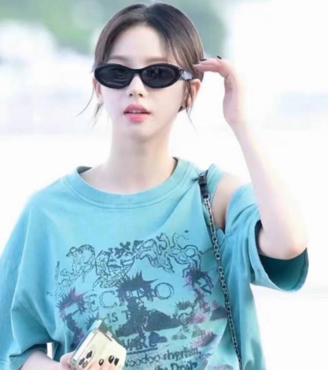 prad* Liu Zhimin and Chen Duling's same sunglasses for women, trendy cat-eye nar