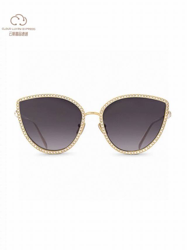 New Louis Vuitton Lv women's glasses pearl Cat Eye fashionable and versatile pe