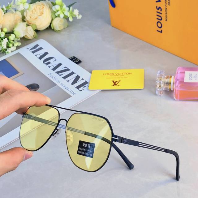 Louis Vuitto*2025 new nylon polarized sunglasses personalized versatile sunglass