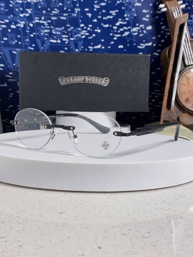 Chrome Hearts niche versatile frameless myopia glasses for men and women fashion