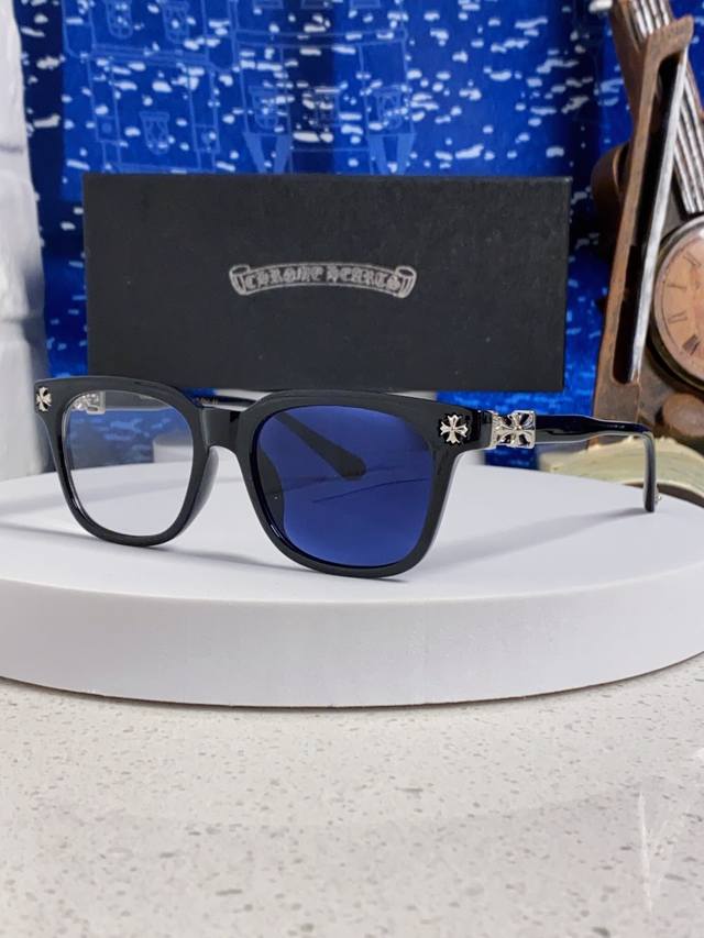 Chrome Hearts 2025 new square sunglasses for women with round faces, Cox Ucker s