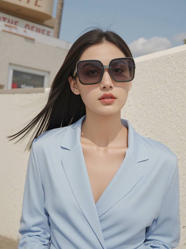 Fendi 2025 Spring New Trend Hot Fashion Square Frame Polarized Sunglasses High