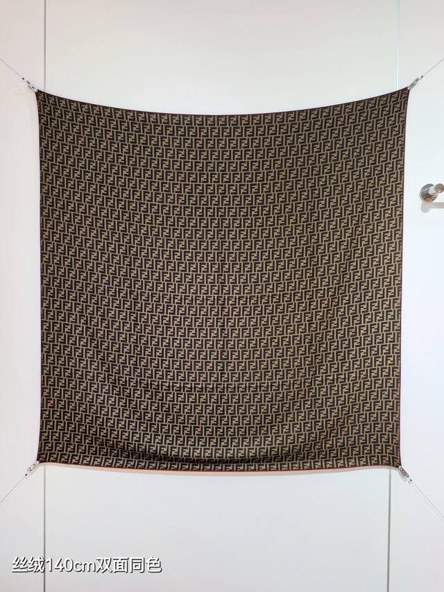 Rfd2507 Double-sided same color 140X140Cm 70% cashmere 30% silk Fendi