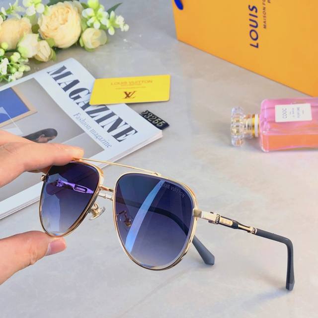Louis Vuitto* fashionable new sunglasses, high quality, versatile sunshade, atmo