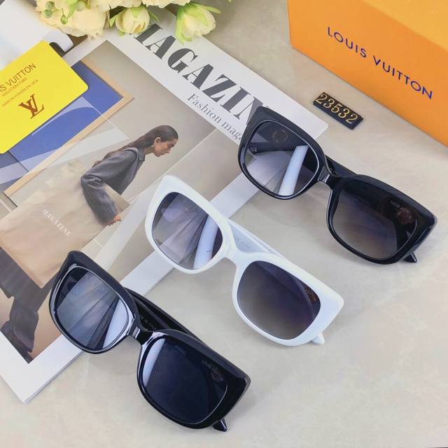Louis Vuitton2025 new retro cat-eye sunglasses for women Korean Ins Internet cel