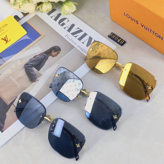 Louis Vuitton new arrivals 2025 new frameless sunglasses with metal four-leaf cl