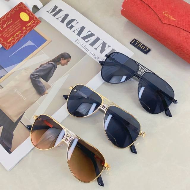 Cartier Korean version of the new sunglasses personality large frame frog mirror