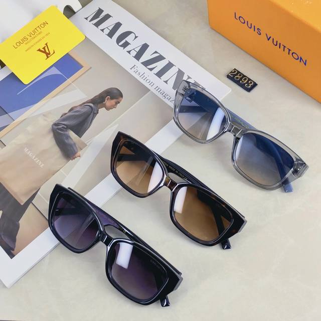 Louis Vuitton high-end retro transparent brown square frame sunglasses, Internet