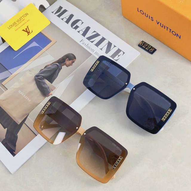 Louis Vuitton Internet celebrity sunglasses high-end sun shading large frame fas