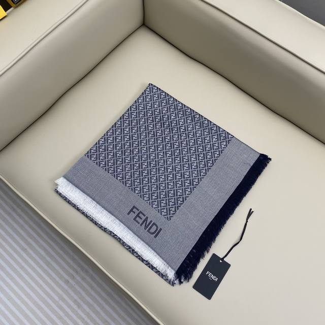 FF Logo Shawl 140*140cm 100% Cashmere A lightweight, large square shawl. This ic