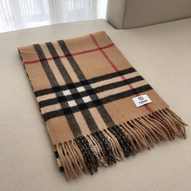 New autumn and winter series Burberry cashmere scarf for men and women, double-