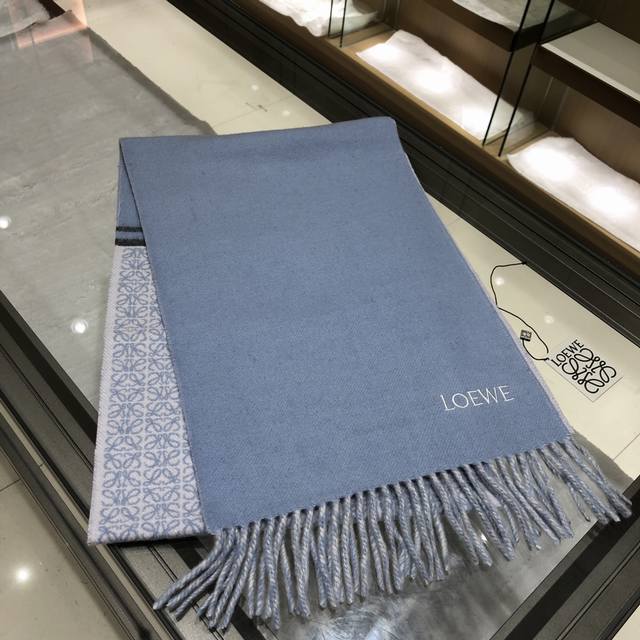 Colorblock Scarf Loewe counter new high-end and unique style, double-sided two-